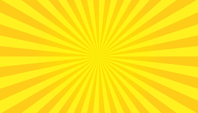 Background from sunburst yellow and orange ray.