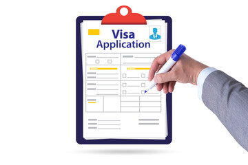 Visa application concept for travel