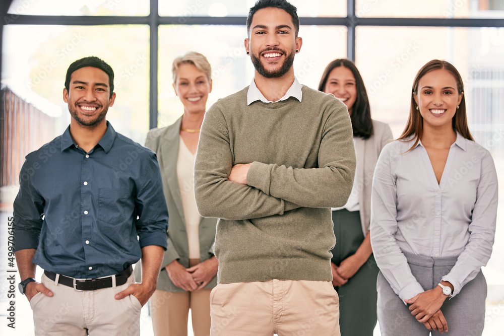 Canvas Prints This is what a great team looks like. Shot of a diverse group of businesspeople standing together in the office.