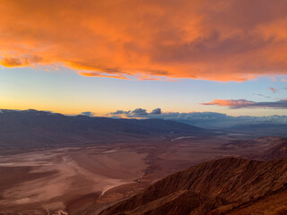 Sunset over Death Valley, Zabriskie Point