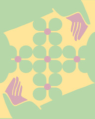 hands holding flowers