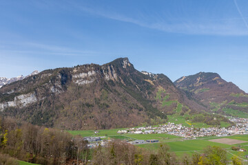 Fascinating mountain panorama in Mollis in Switzerland