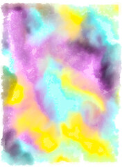 yellow blue purple pink water marks white background watercolor pastel pattern