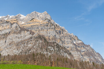 Alpine scenery in Glarus in Switzerland