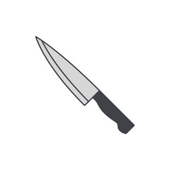 Blade, knife icon in color icon, isolated on white background 