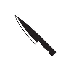 Blade, knife icon in black flat glyph, filled style isolated on white background