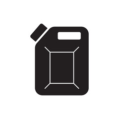 Fuel gasoline icon in black flat glyph, filled style isolated on white background