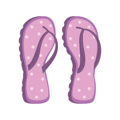 purple flip flops