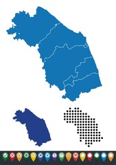 Set maps of Marche region
