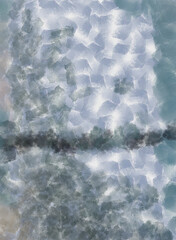 gray-blue abstract watercolor background painted with large strokes stains