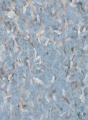 gray-blue background with beige brush strokes stylization with acrylic crayons oil pencils