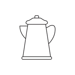 Coffee pot icon line style icon, style isolated on white background