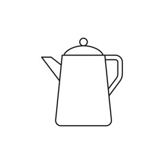 Camping coffee teapot icon line style icon, style isolated on white background