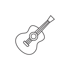 Guitar music instrument icon line style icon, style isolated on white background
