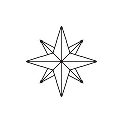 Obraz premium Compass dir line style icon, style isolated on white background