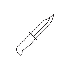 Hunting knife icon line style icon, style isolated on white background