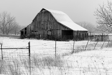 old barn and fence © Clay