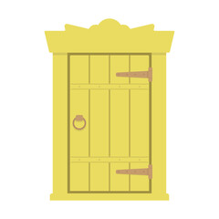 Door icon. Color silhouette. Front view. Vector simple flat graphic illustration. Isolated object on a white background. Isolate.