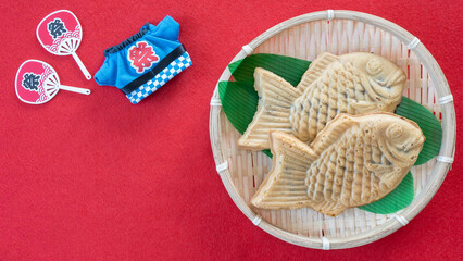 日本のお菓子「たい焼き」｜夏まつりイメージ