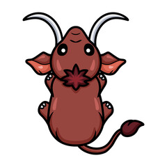 Cute little mammoth cartoon character