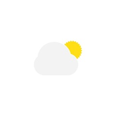 Cloud and sun icon template vector