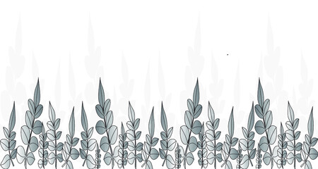 Gray flat leaf for background  ornament  poster