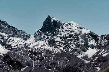 Fototapeta na wymiar Horizontal shot of the summit of El Morado Natural Monument.