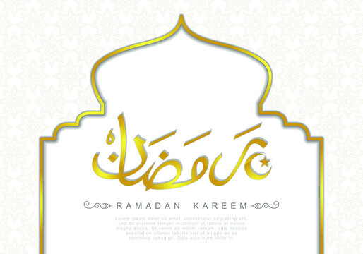 Realistic ramadan kareem illustration