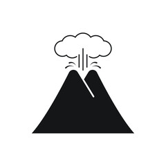Volcano icon design isolated on white background