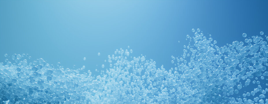 Modern Pharmaceutical concept with Blue Bubbles.