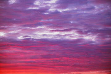 Fototapeta premium Amazing cloudscape on the sky at sunset time.