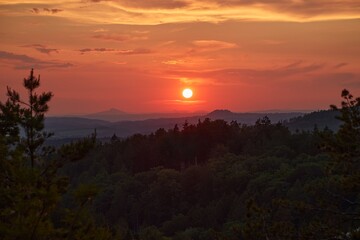 Sunrise Hilly Landscape