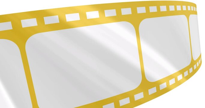 Movie Film Reel Playing Projecting Celluloid 4K Looping 3d Animation