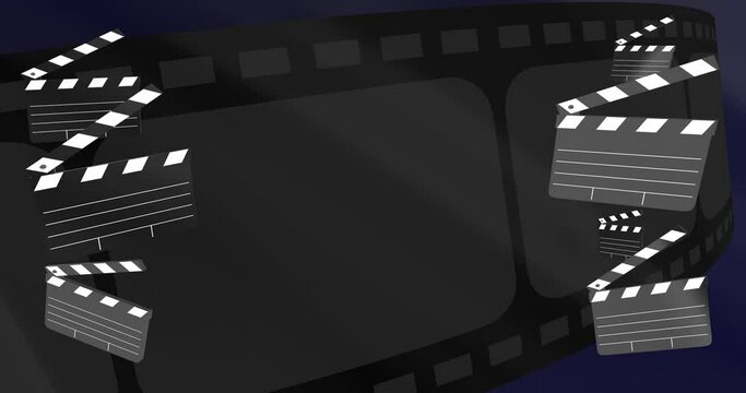 Movie Film Clappers Production Hollywood Show Business Directing 4K Looping 3d Animation