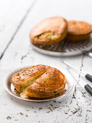 Australian-style pot pie with plenty of meat inside the pastry