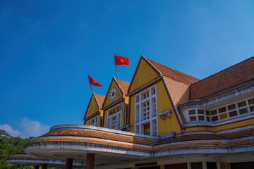 Ancient railway station is famous place, history destination for traveler, french architecture...