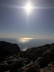 Panoramic view of cape town from table mountain