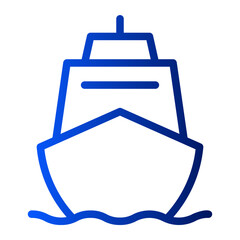 boat gradient icon