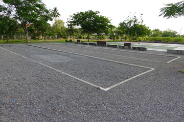 Obraz premium Petanque court in the park at bangkok thailand