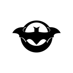 Bat mascot and logo design template vector