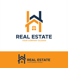 real estate logo vector design template. roofing logo design