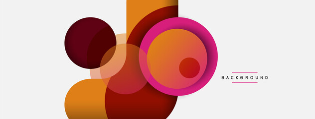 Circle and round shapes abstract background. Vector illustration for wallpaper banner background or landing page