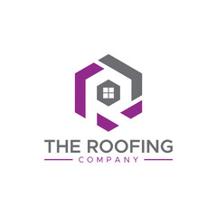 Fototapeta premium real estate logo design. roofing logo design