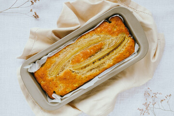 Banana bread cake.