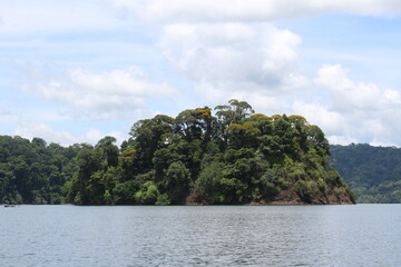 Island from Golfo Dulce in the Osa Peninsula of Costa Rica