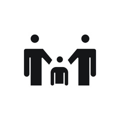 family vector silhouette for website symbol icon