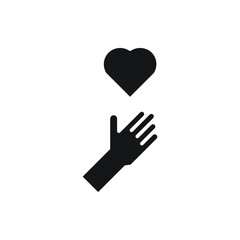 heart vector silhouette for website symbol icon