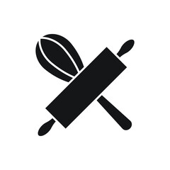 baking tools vector silhouette for website symbol icon