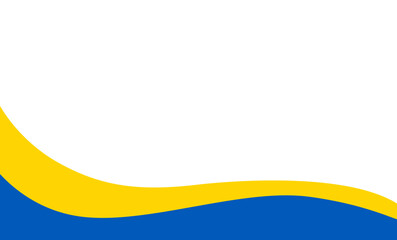 Ukraine blue and yellow wave fluid line background template. Peace nation sign banner.	