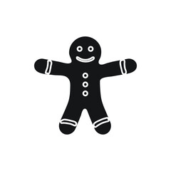 gingerbread vector silhouette for website symbol icon